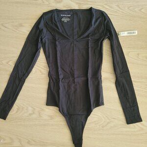 *NEW* Everlane Black Long-Sleeve V-neck Bodysuit (XS)